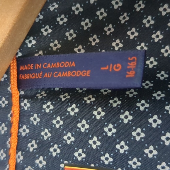 NWOT Modern Ambition Shirt Mens Large Button Long Sleeve Business  Blue Preppy - Picture 5 of 9